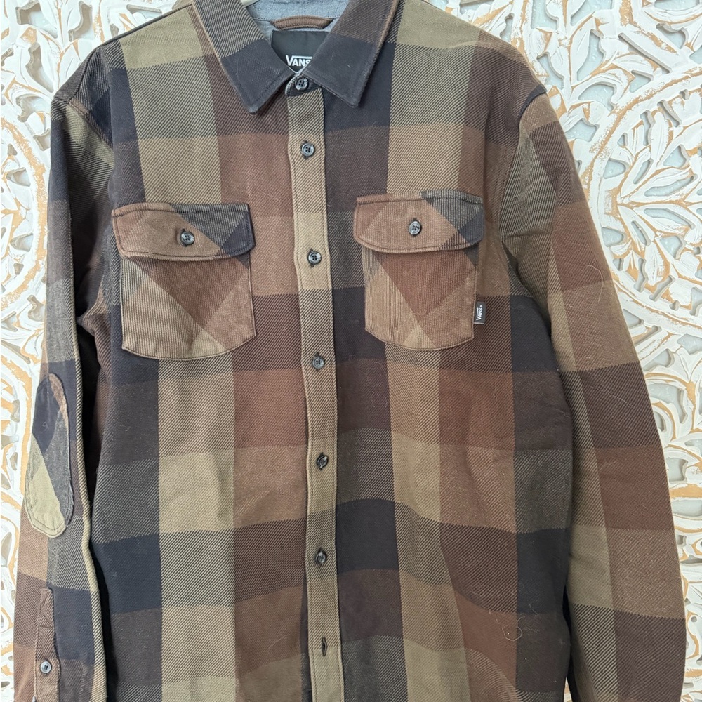 Vans Brown & Gray Plaid Shirt Jacket